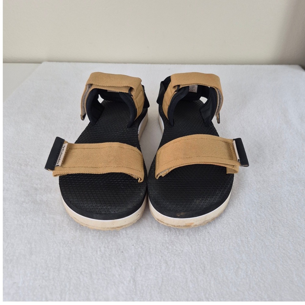 Columbia Women's Sandal Strappy Tan Black Outdoor Hiking Sport Size 9 Granola